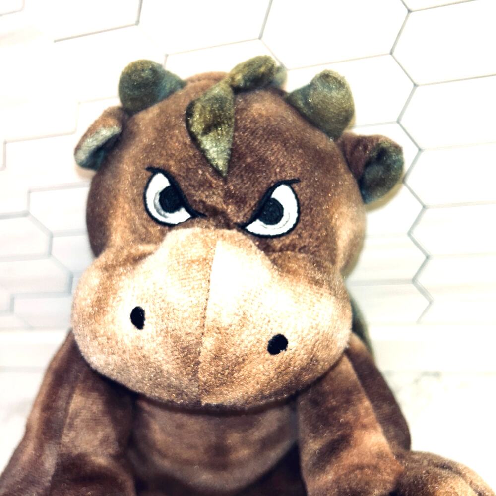 Plush Dinosaur Stuffed Animal Bear Factory 2001 Soft Toy Mad Upset Cute